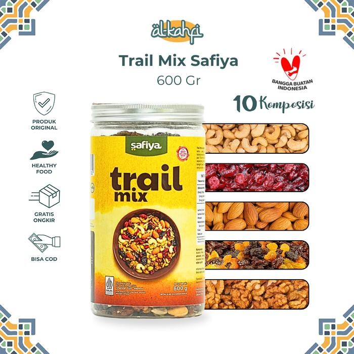 

Promo Trail Mix Safiya 600 Gram | With Almond Mete Nut Seed Dried Fruit Makanan Ringan & Cemilan Enak - 250 Gr Terlaris