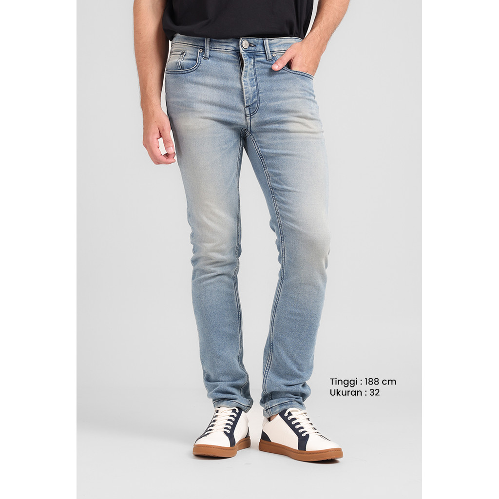 MANZONE - Celana Panjang Denim Pria Torso 06 - Light Blue