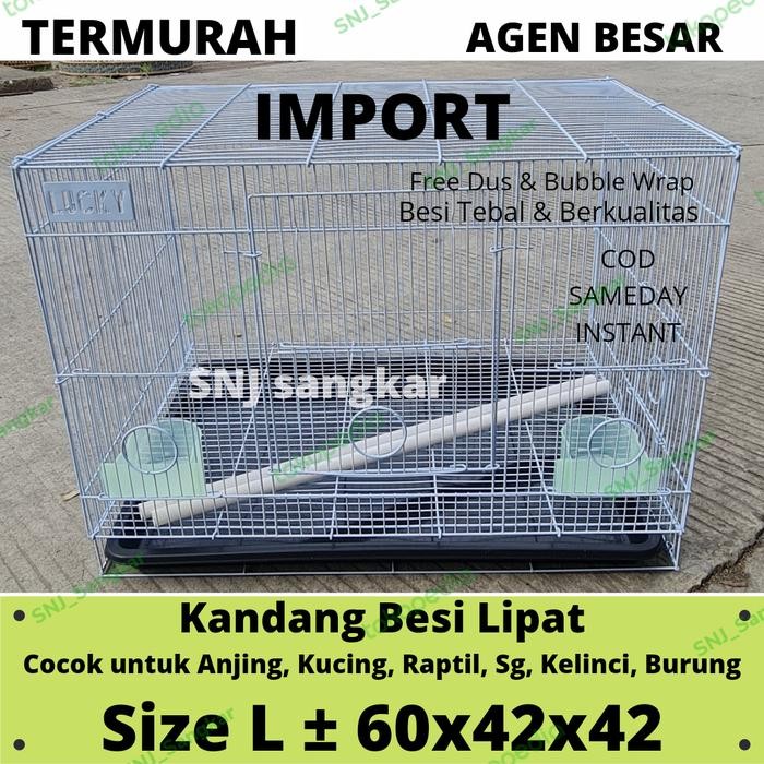 Sangkar Kotak Besi Lipat Umbaran Ternak Kandang Besi Lipat Ternak - Ungu