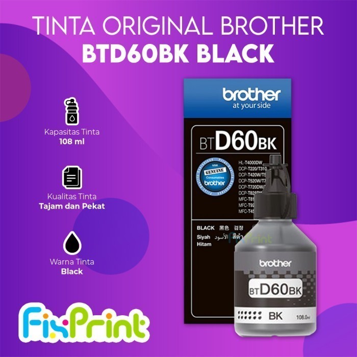 [TERLARIS] Tinta Brother D60 BT5000 LC3617 LC462 LC583 LC-3617 LC-462 LC-583 Original Ori Hitam Warn