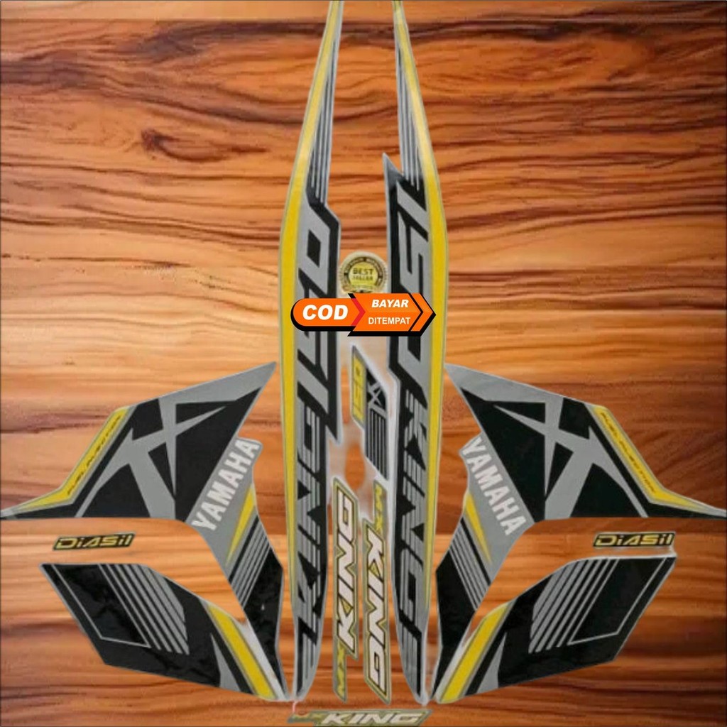 Striping Sticker Motor Yamaha Jupiter Mx King 2017 hitam-abu
