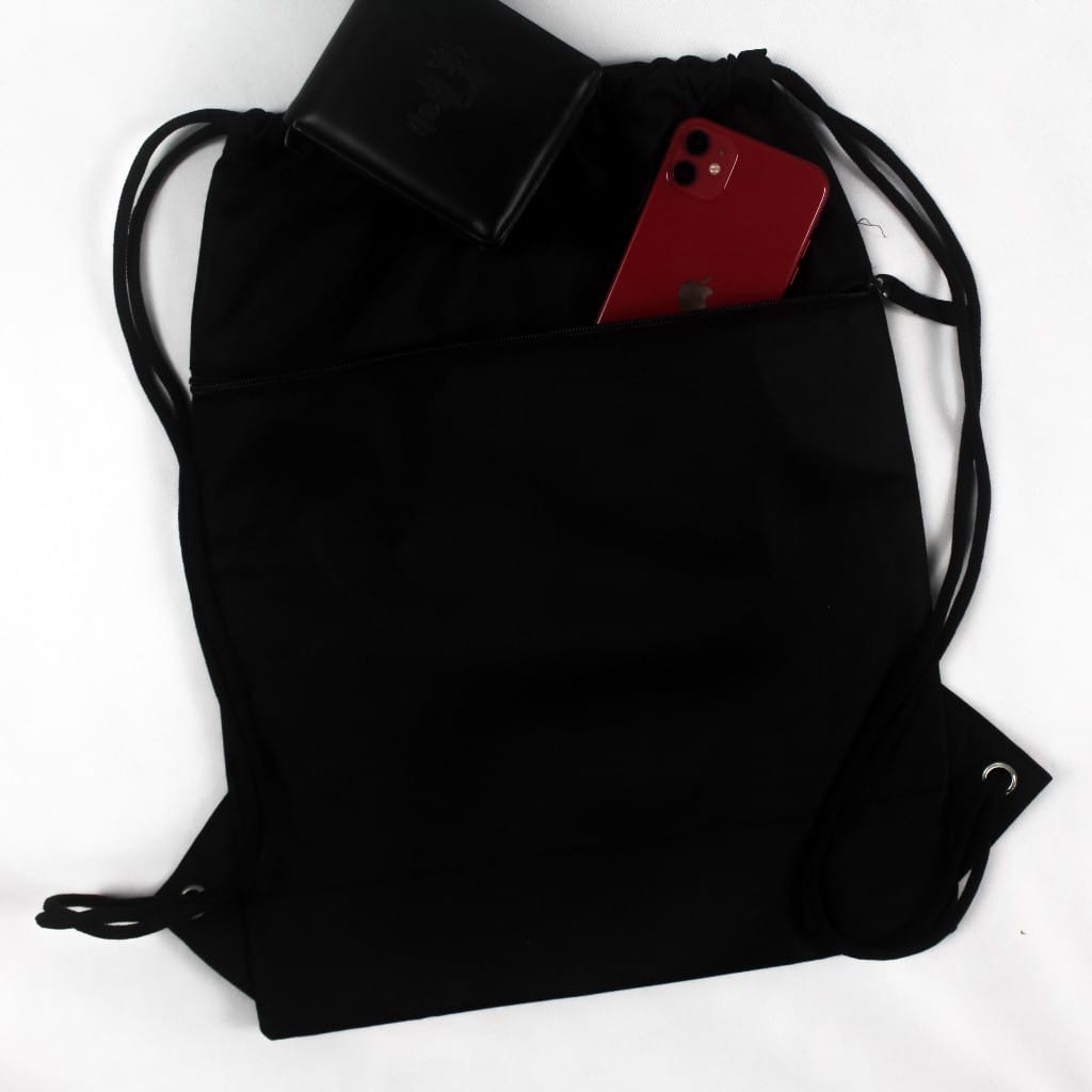 GROSIR Tas Serut Futsal Sepak Hitam Polos Bola String Bag Gymsack Stringbag Tas Olahraga