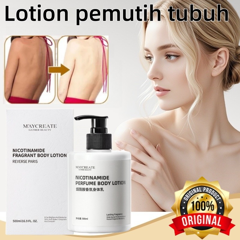 Lotion Pemutih Badan Brightening Lotion Body Whitening Losion Tubuh Wangi 100% Original Lotion Pemut