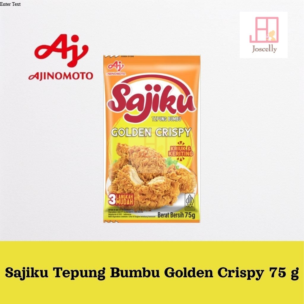 

JOSCELLY.ID AJINOMOTO Sajiku Tepung Bumbu Golden Crispy Sachet 75 gr