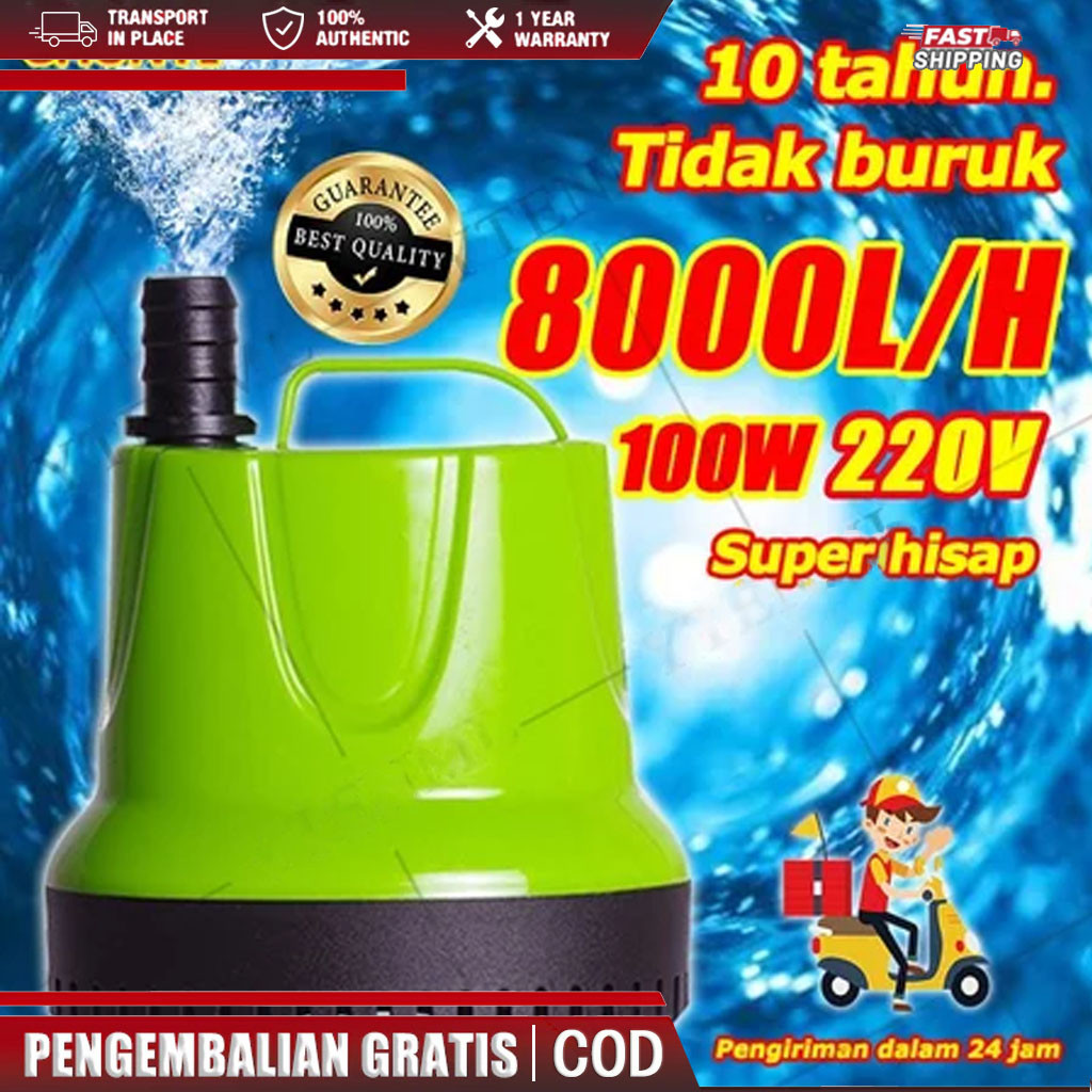 Garansi 10 tahun 4200-8000L/H Power Head Mesin Air Kolam Ikan Koi Pompa Aquarium Pompa Air Kolam Ika