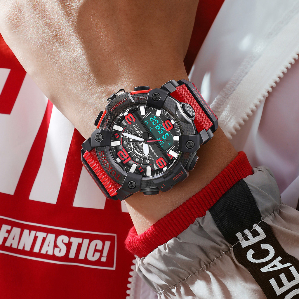 Live Jam Tangan  Jam Tangan Pria TOKDIS 2563 Original Double Time Water Resistant 50M