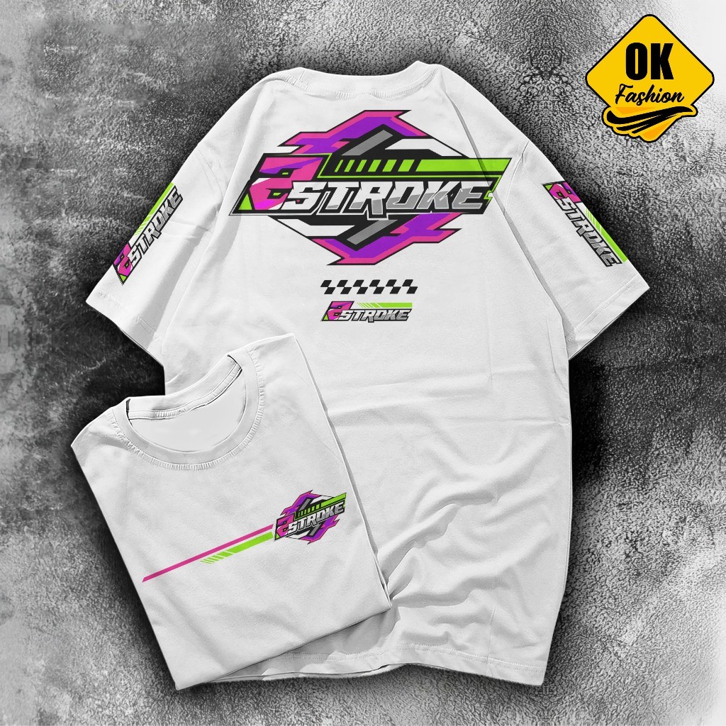 ZENIXAOS Kaos 2 Stroke | Kaos Mekanik Amatir | Kaos Racing Original | Baju Racing Original | Kaos Ra