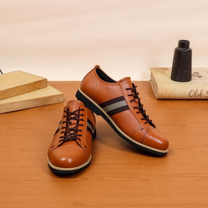 sepatu pantofel bally style sepatu casual pria sepatu kulit ori flavio - Hitam, 38