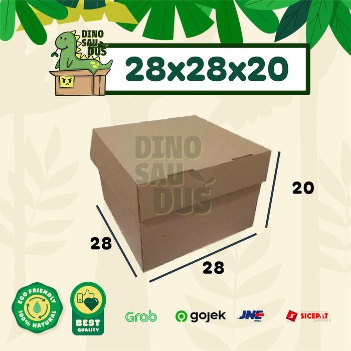 

28x28x20 CM KARDUS Pizza Corrugated Packaging Box packing Diecut