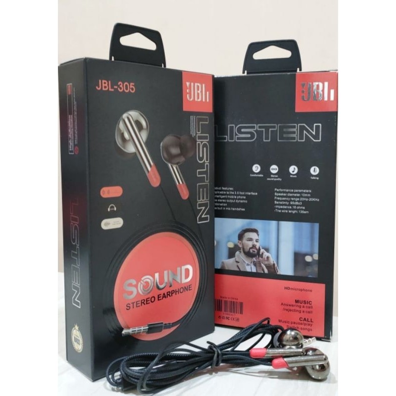 HF Headset Earphone ORI JBL 305 88