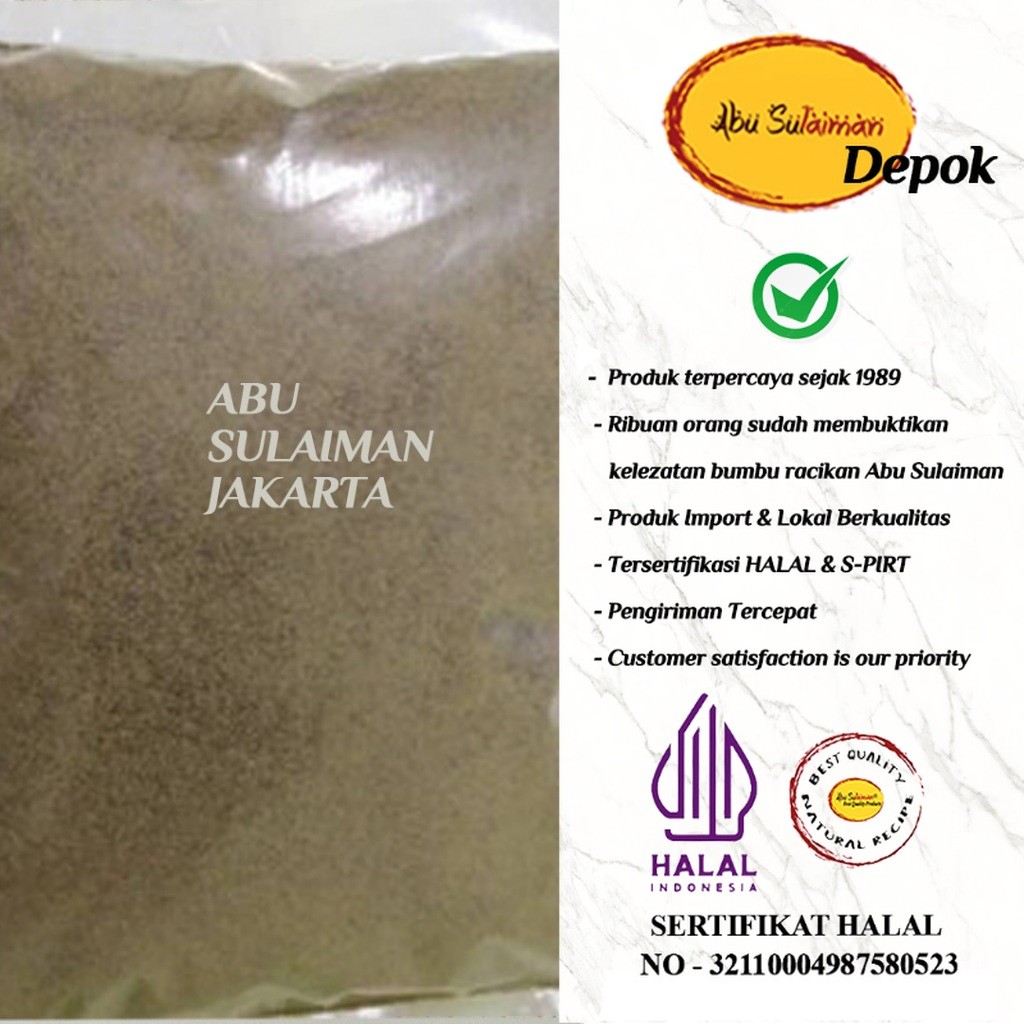 

LADA HITAM BUBUK 100 GR / PURE BLACK PEPPER POWDER 100 GR/ MERICA BUBUK MURNI 100 GR ABU SULAIMAN