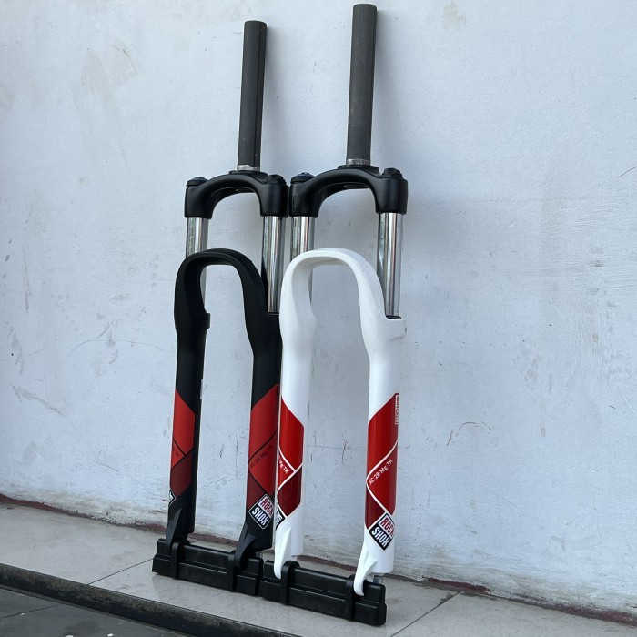 Rock Shox XC28 120MM Discbrake Hitam Putih Fork Shock Mtb 26 Qr Lock