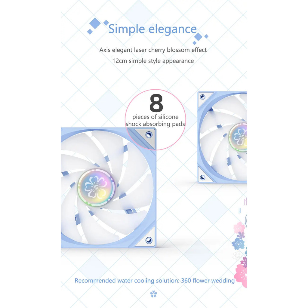 ZEAGINAL YESTON YT-120  assis cooling fan 120x120x25mm/800~1800RPM The  erry pupil flower marries th