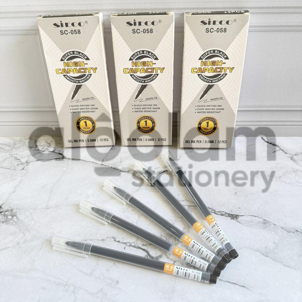 

SELUSIN ( 12 PCS ) Gel Ink Pen Sieco SC-058 0.5mm