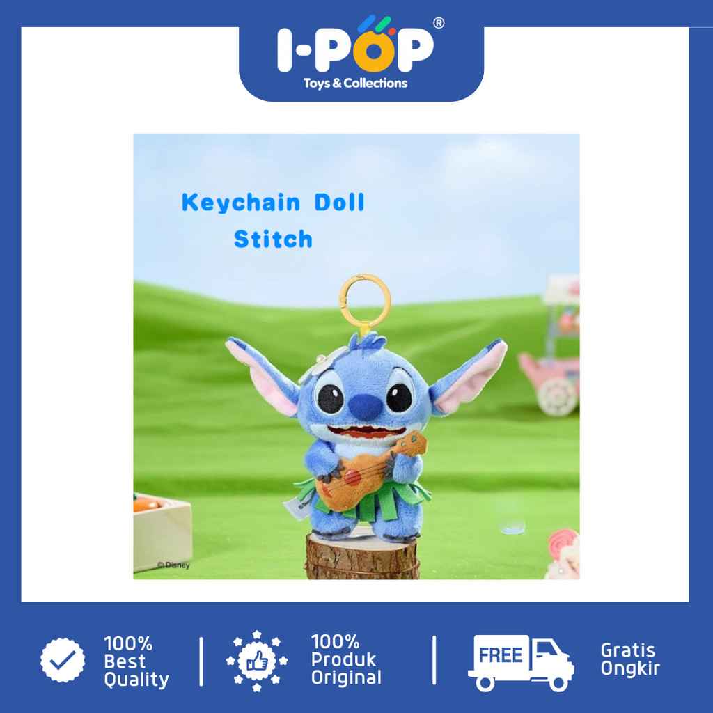 Stitch Boneka Miniso Disney Stitch Gantungan Plush Doll Stitch Lucu Gantungan Kunci boneka Gantungan