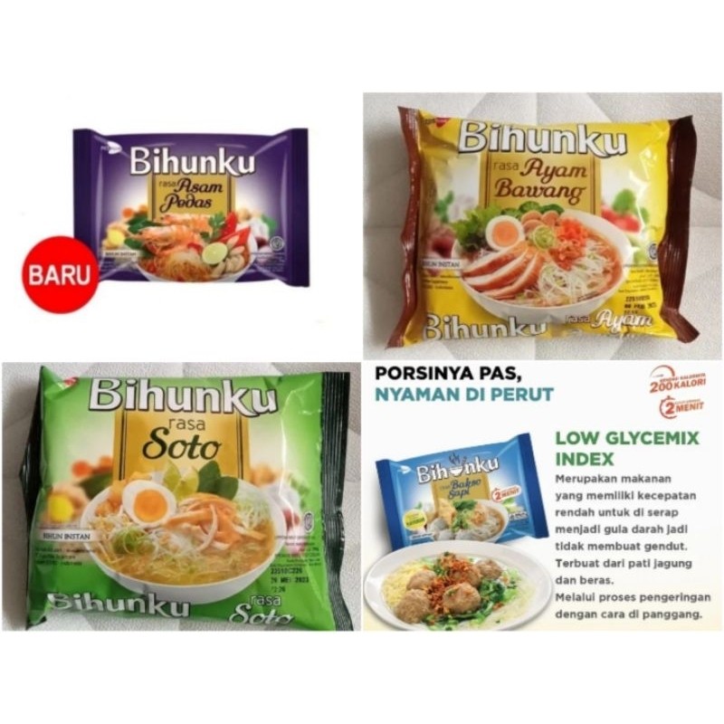 

Bihunku Rasa Soto / Ayam Bawang / Bakso Sapi Dan Asam Pedas
