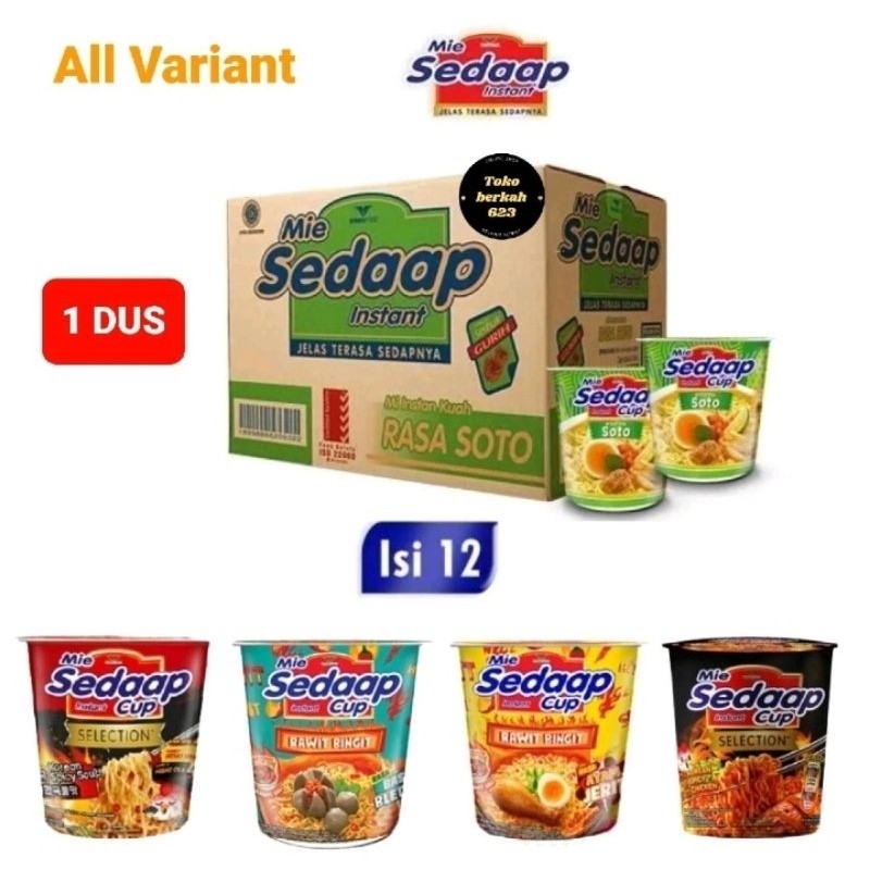 

1 DUS Mie Sedaap Cup All Varian Rasa Isi 12 pcs