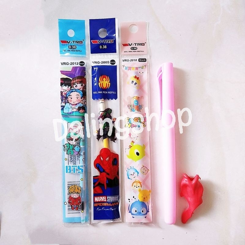 

Dalingshop [isi 3 Buah Gel Refill + Badan Pen 1 Buah] Isi Pen Gel REFILL GEL PEN / PULPEN GEL FANCY 0.38mm