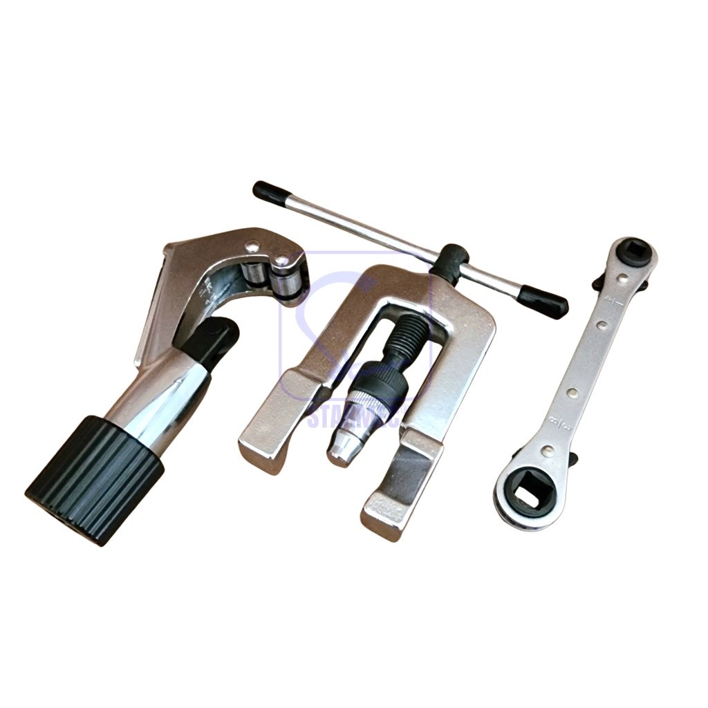 

HJK Flaring Tool Pipa AC Swaging SET 278 + Rachet & Cutter STARMEC