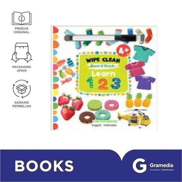 Opredo Wipe Clean Board Book: Learn 123