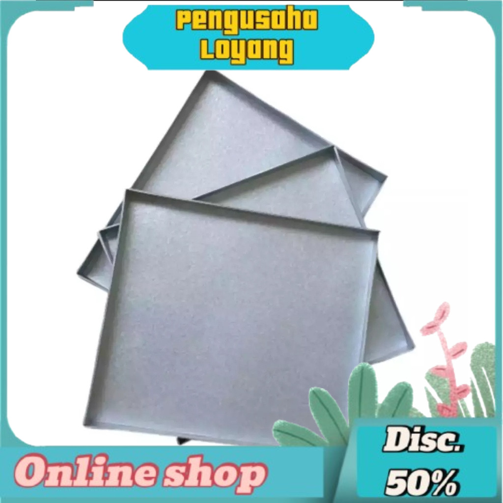 Azk- 3pcs Loyang kue kering/Loyang Oven Bima alas oven uk 30x26cm loyang Nastar loyang persegi Anti 