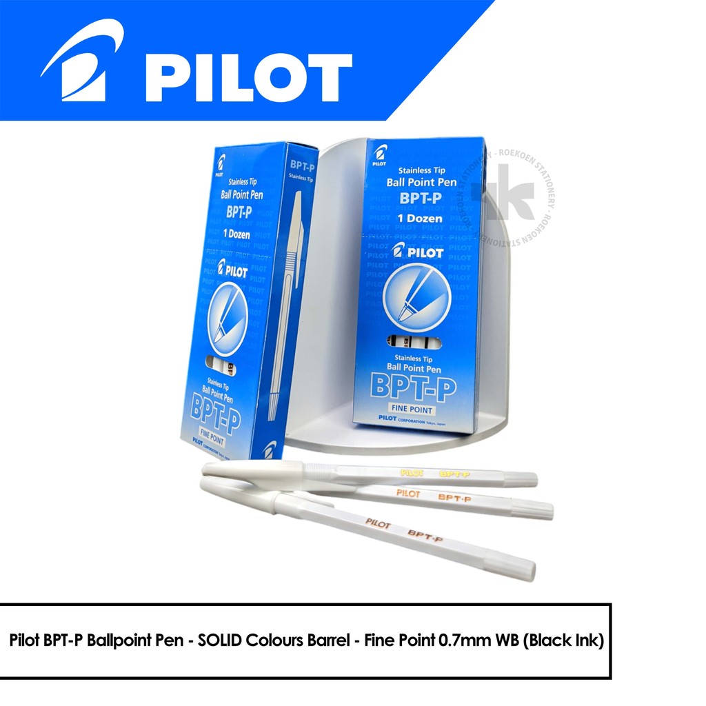 

Pilot BPT-P Ballpoint Pen - SOLID Colours Barrel - Fine Point 0.7mm WB (Black Ink)