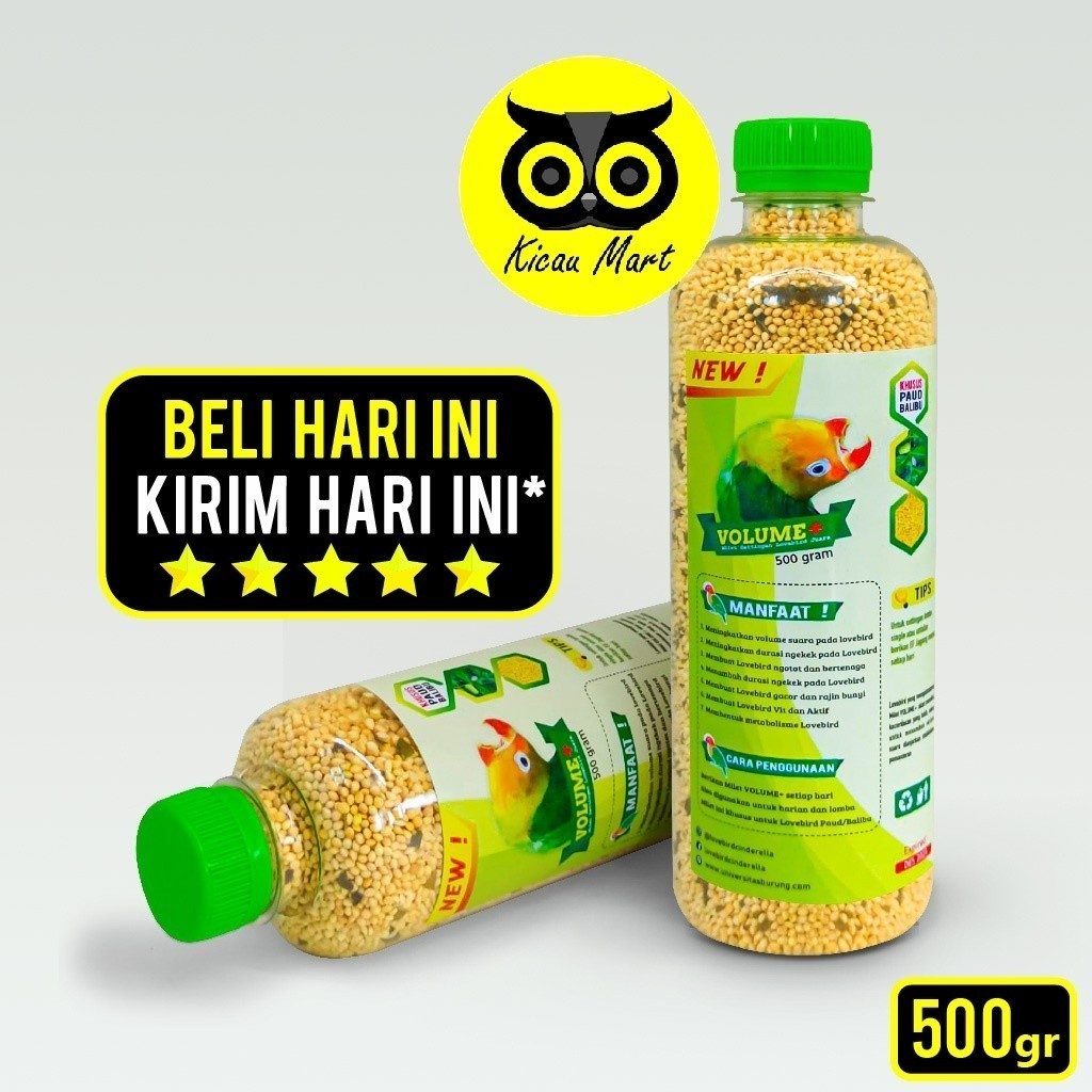 KICAU MART Pakan Harian Lomba Burung Lovebird Paud Milet Volume+ Plus Makanan Millet Settingan Loveb