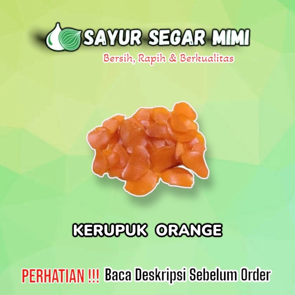 

Kerupuk Seblak Kerupuk Orange Mentah 250Gram - Sayur Palembang