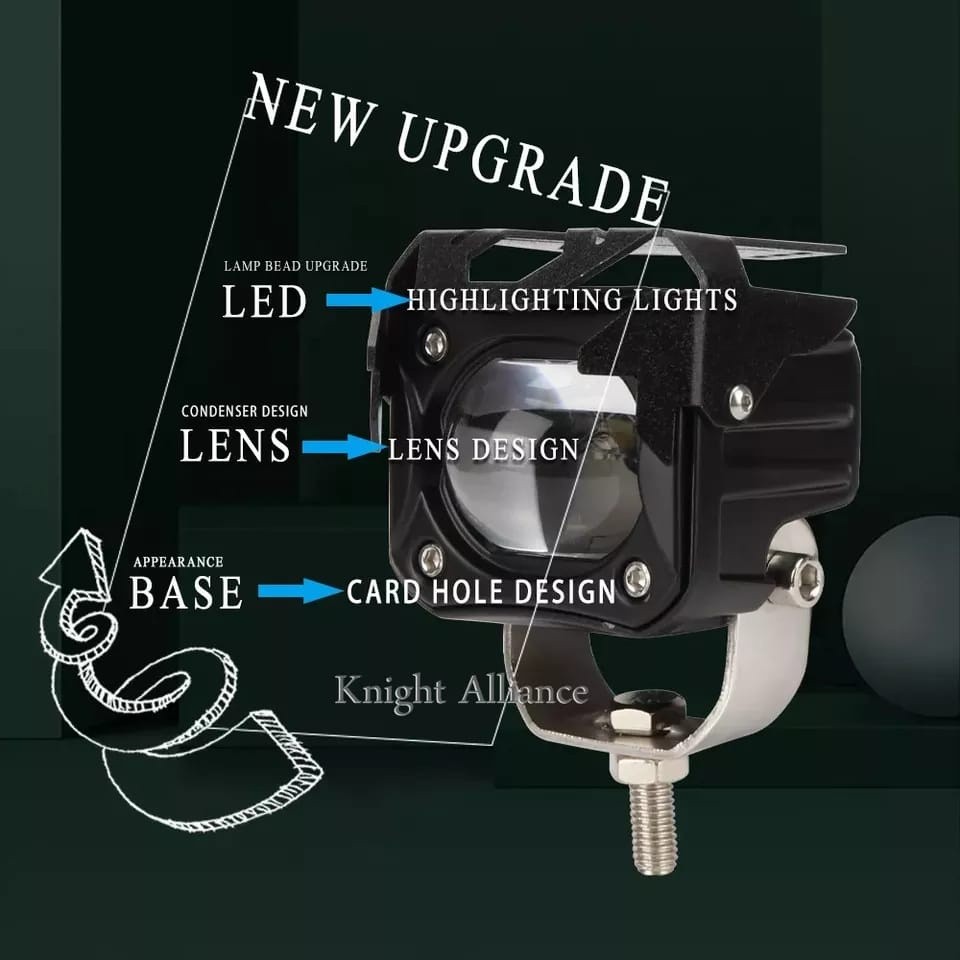 LED Lampu tembak Laser Foglamp D6K Kotak SUPERBRIGHT Hi LOO Motor Mobil