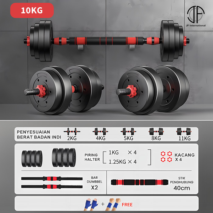 ✨TERLARIS  -JF dumbell 10KG dumbell set barbel set 10 KG dumbell - 10KG