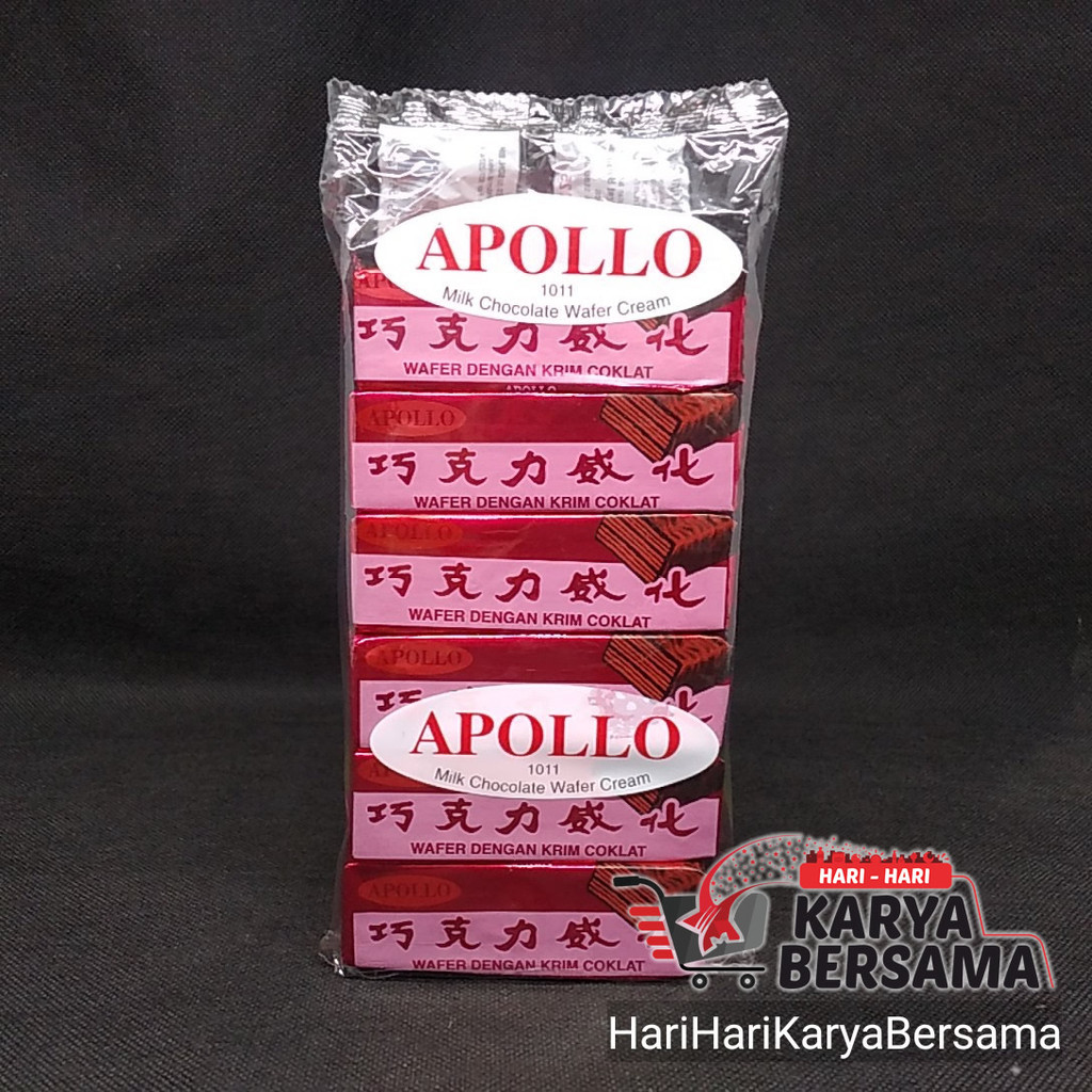 

MAKANAN RINGAN APOLLO MILK CHOCOLATE WAFER CREAM 12'S X 12GR