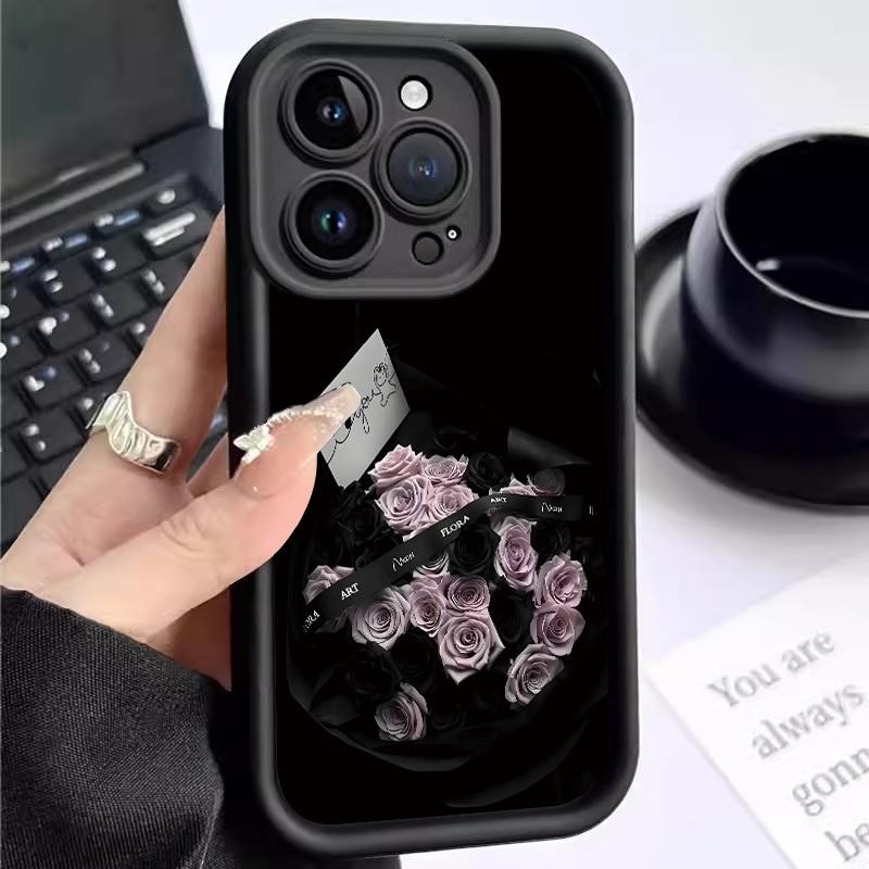 Pro Camera Case For Oppo Reno5 4G 5G Reno3 Reno4 F Reno4 Lite Reno5 F K Z Reno6 Slikon Indah Rose Fl