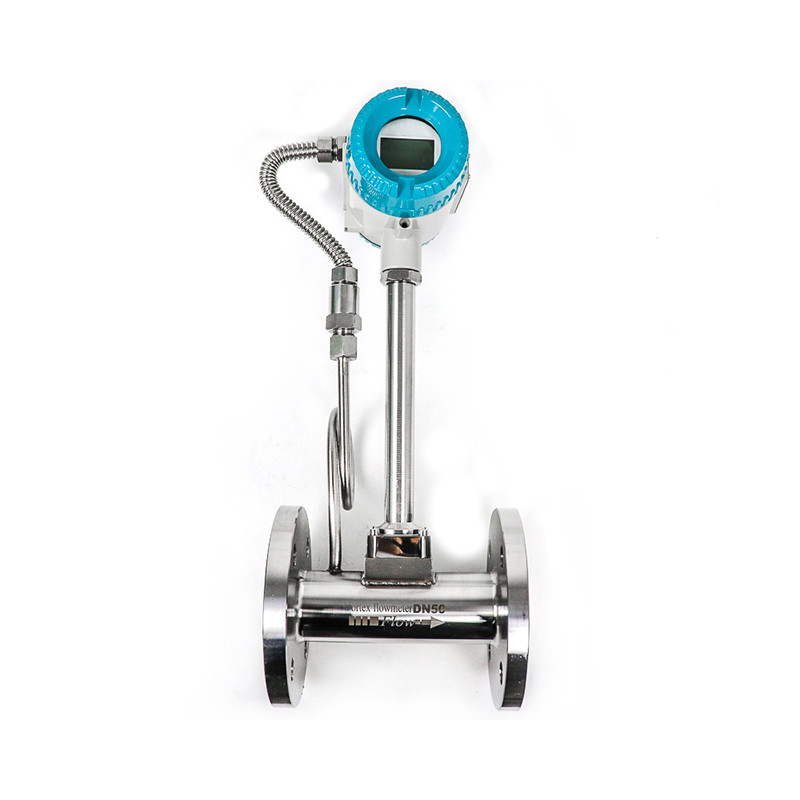 Digital display champed vortex flowmeter gas liquid vapor flow meter compressed air flowmeter