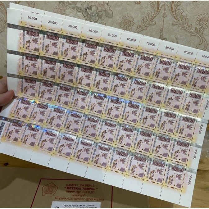 

ORIGINAL MATERAI 10 RIBU/10000 TERUJI LOLOS SINAR UV ULTRAVIOLET - MATERAI BARU BUKAN BEKAS 100% ORIGINAL POS( Gratis Ongkir ) /1 PCS