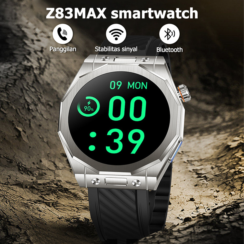 Bluetooth Smartwatch Ultra Z83 Android Black Pelacakan Support Denyut Amoled Max Jantung Hd ZIp68 Se
