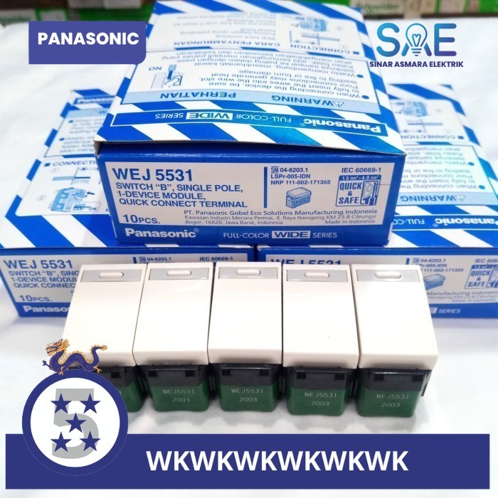 PANASONIC WEJ 5531 MATA SAKLAR WEJ 5531 WIDE SERIES WEJ5531 BARU