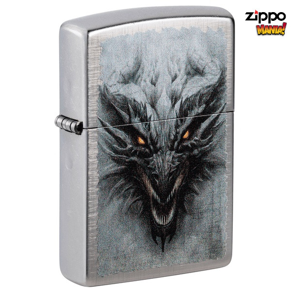 Zippo Red Eyes Fierce Dragon Design - Zippo Lighter Original Mancis