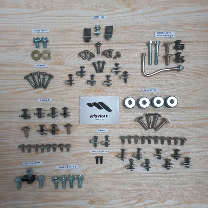 COD / Promo / Diskon / Baut Karisma Motor/ Baut Body Motor Honda Karisma/Baut Lengkap Karisma Honda 