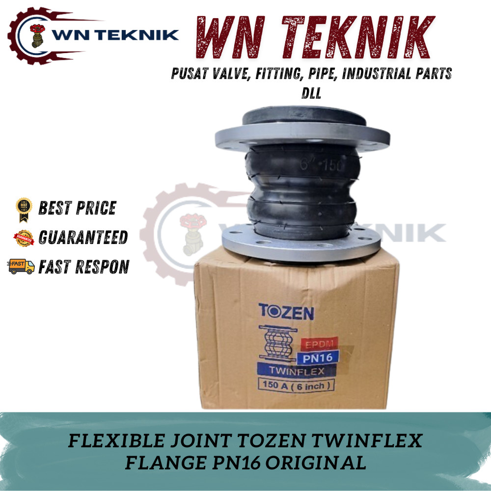 FLEXIBLE JOINT TWINFLEX PN16 TOZEN 4" INCH ORIGINAL 100%