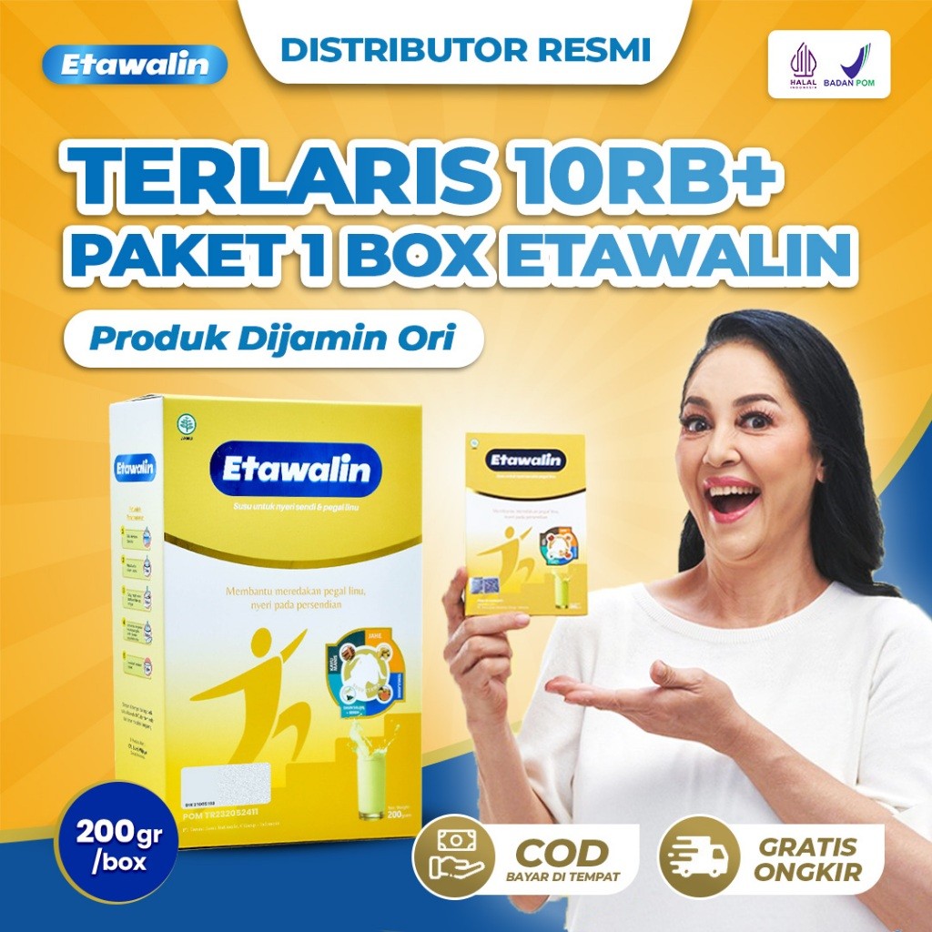 

ETAWALIN Original Susu Kambing Etawa Atasi Nyeri Sendi Dan Tulang Official 1 Box 200 Gr