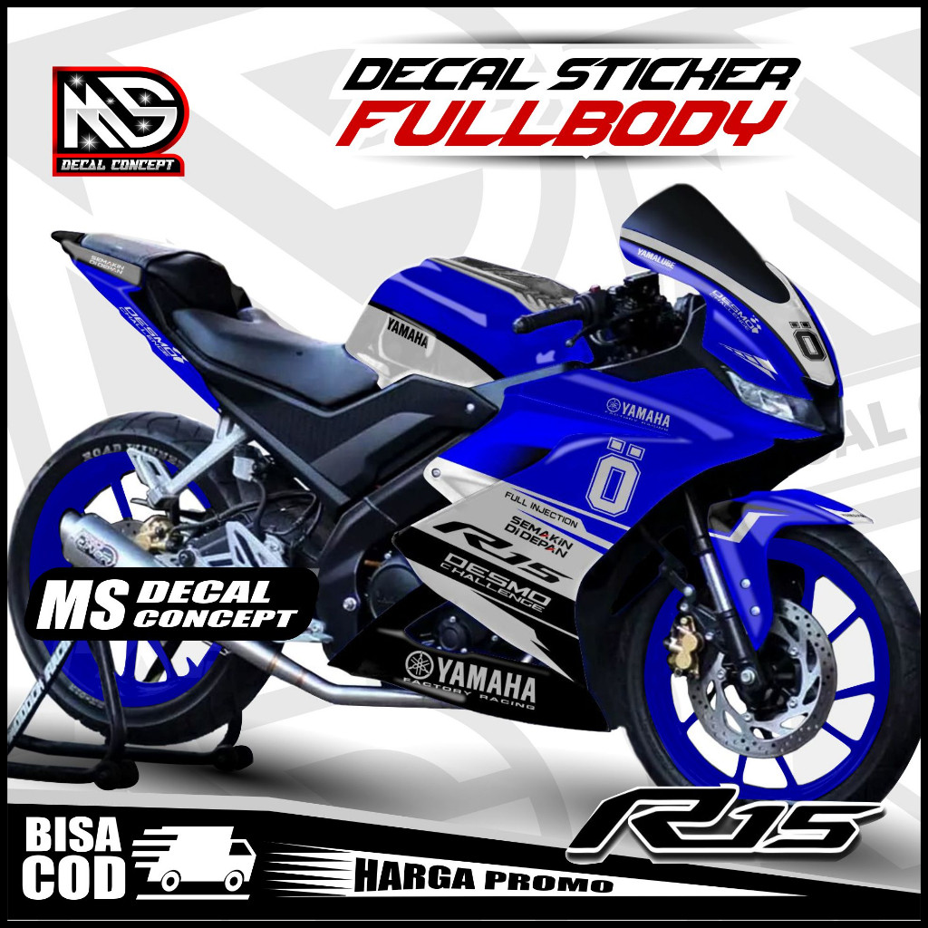BISA COD Decal R15 V3 Full Body Stiker R15 V3 Full Body Dekal R15 V3 Ohlins Variasi Stiker R15 V3 Fu