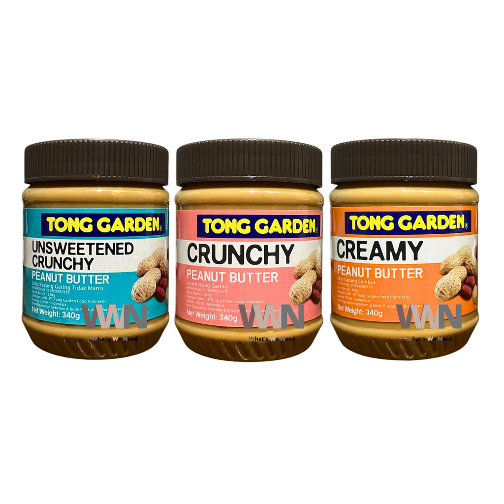 

Tong Garden Creamy Unsweetened Crunchy Peanut Butter - Selai Kacang Diabetes Rendah Gula 340g Vegan