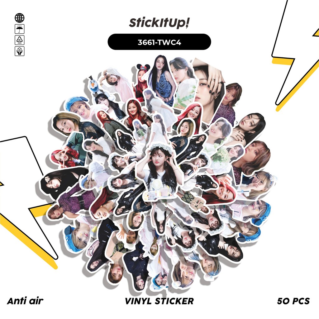

COD✨ 50 Pcs Stiker TWICE JIHYO Lucu Anti Air Untuk Dekorasi Notebook Sepeda Skateboard Handphone DIY