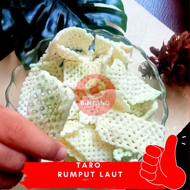 

krupuk taro rumput laut / taro seaweed 300 gr