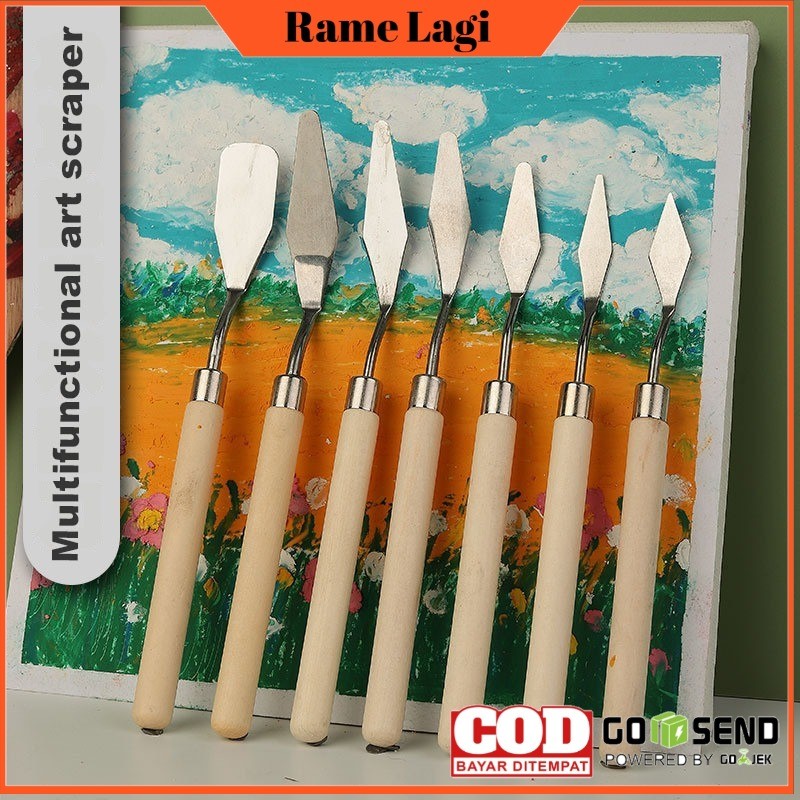 

Pisau Palet Lukis Cat Akrilik Painting Scraper Knife 7 PCS - 7RHRETSV