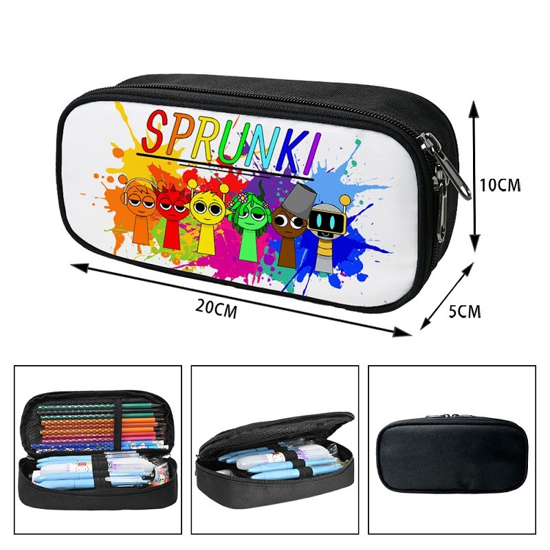 

Sprunki Plush Anime Game Toy pencil case Student School Plushie Kid Cute Travel Children Birthday Gift