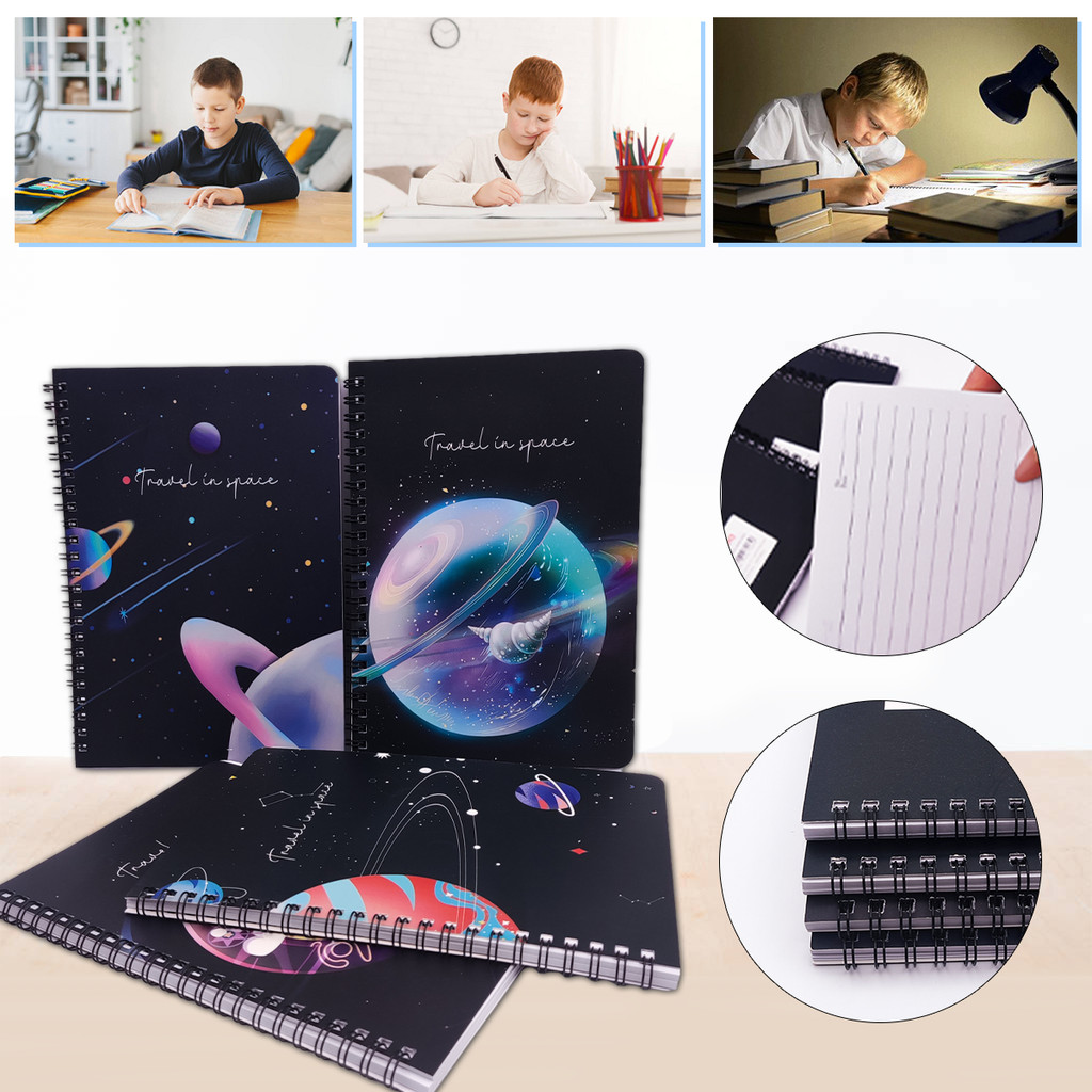 

60 Lembar Buku Diary A5 Notebook Aesthetic Buku Harian Coil Pertemuan Scrapbook Mini Buku Notes Perlengkapan Kantor Sekolah 1PC/4PCS