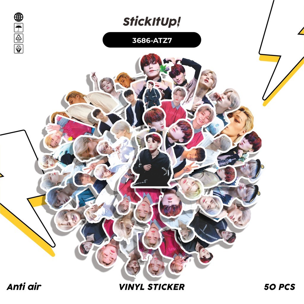 

COD✨ 50 Pcs Stiker ATEEZ SAN Lucu Anti Air Untuk Dekorasi Notebook Sepeda Skateboard Handphone DIY