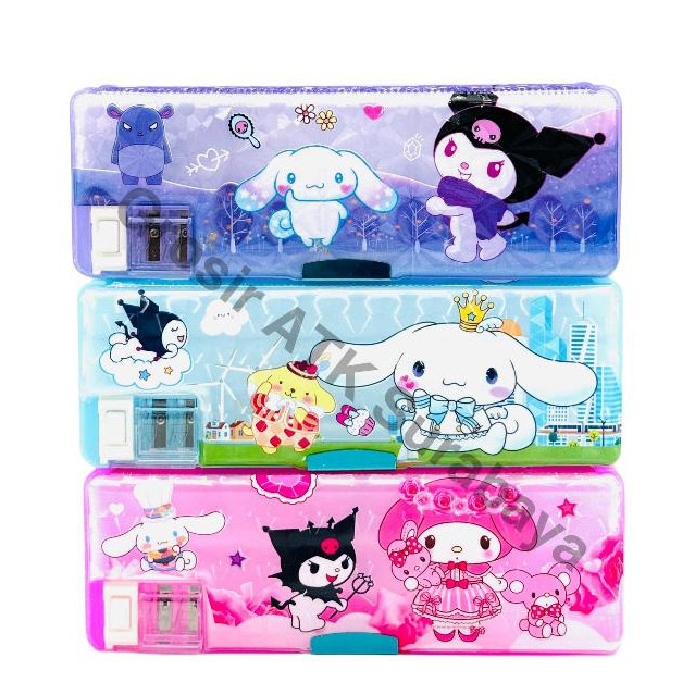 

( StaLand ) Kotak Tempat Pensil Magnet Anak Sanrio Kuromi Cinnamorol My Melody Lucu Bagus