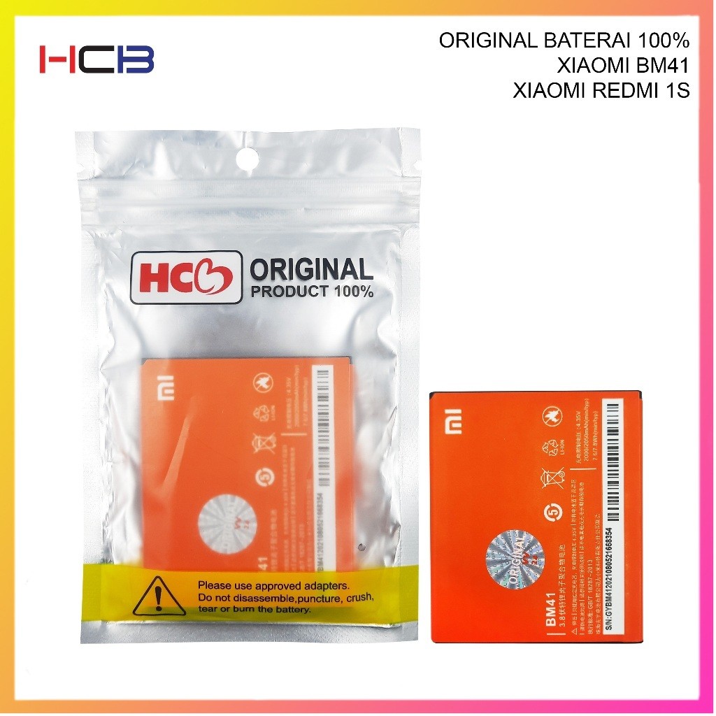 BATERAI XIAOMI BM41 XIAOMI REDMI 1S ORIGINAL 100%